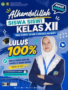 Siswa Siswi Kelas XII SMA Darul Ulum 2 Unggulan BPPT Lulus 100 %