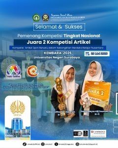 SMA Darul Ulum 2 Unggulan BPPT Raih Juara 2  Kompetisi Artikel Nasional KEMBARA 2026
