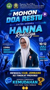 Mohon Doa Restu ananda Hanna Radistya di Lomba Debat Indonesia Tingkat Provinsi
