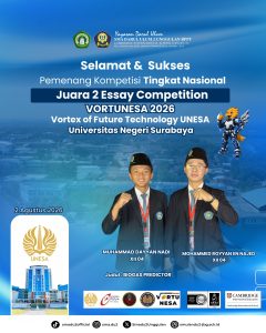 Siswa SMA Darul Ulum 2 Unggulan BPPT Raih Juara 2 Essay Competition Nasional VORTUNESA 2026
